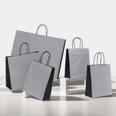 Papiertragetasche mit Baumwollkordel und Umschlag blau Ref. 140