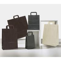Papiertragetasche mit Flachhenkel braun Ref. 175
