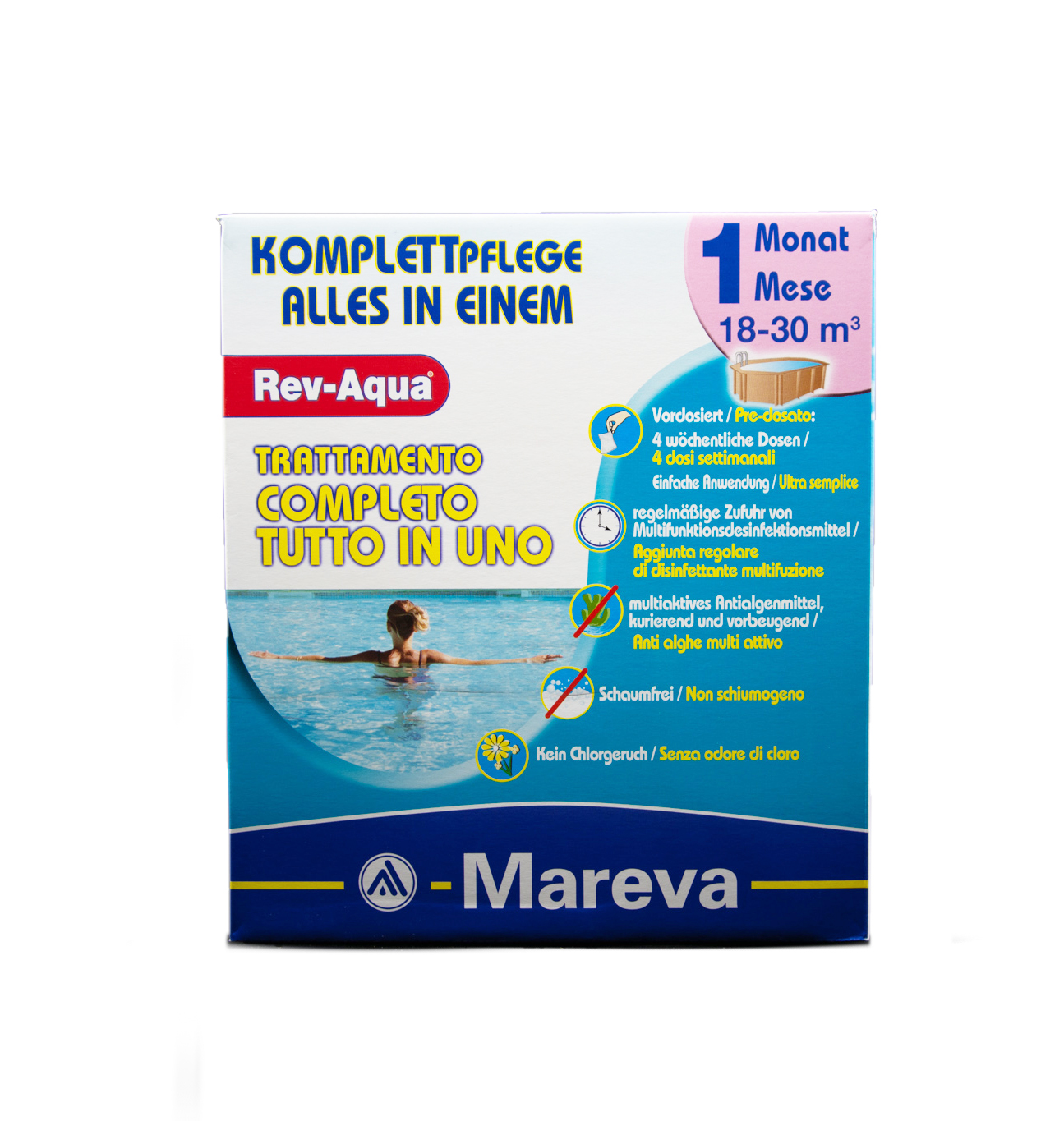 Kit Mensuel Traitement Piscine REV-Aqua 60-90m³ - Mareva