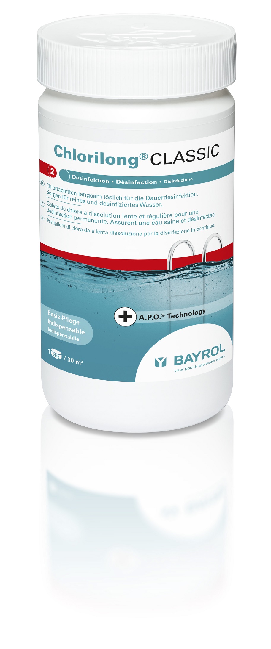 Produktbild von überwinterungsmittel Pool Hagebau Nadlinger - BAYROL Chlorilong CLASSIC - Pool Desinfektion - Chlortabletten 250g, 1,25 Kg, 76001 Chlor Tabletten Pool 5 In 1