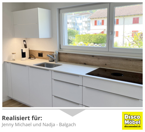 Küchenumbau Balgach Referenz Jenny grifflos