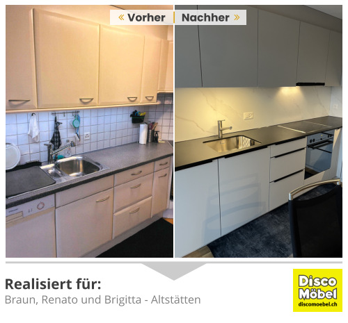 Detailansicht neue Küche Altstätten Rheintal